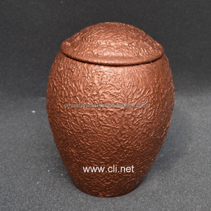 Brown Gold Veined Marble Cremation Urn Adult Human Ashes Polished Natural <b>Stone</b> Keepsake Vessel <b>Memorial</b> Jar - Product Image 1