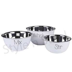 Cuenco mezclador de acero inoxidable para servir, cuenco Citi impreso, cuenco apilable de acero inoxidable para anidar, juego para cocinar, hornear, preparar comidas - Product Image 1