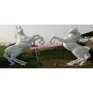 Статуя лошади из Королевского стекловолокна, декоративная Свадебная стеклянная статуя, индийская Свадебная Входная статуя