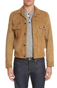 Blouson aviateur d'hiver en cuir de vachette et daim avec fermeture à glissière pour hommes Blouson grande taille respirant - Product Image 3