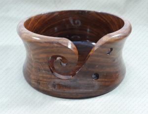 Bol en fil sculpté en bois de Sheesham de qualité supérieure de couleur marron à bas prix (AC 4042) - Product Image 1