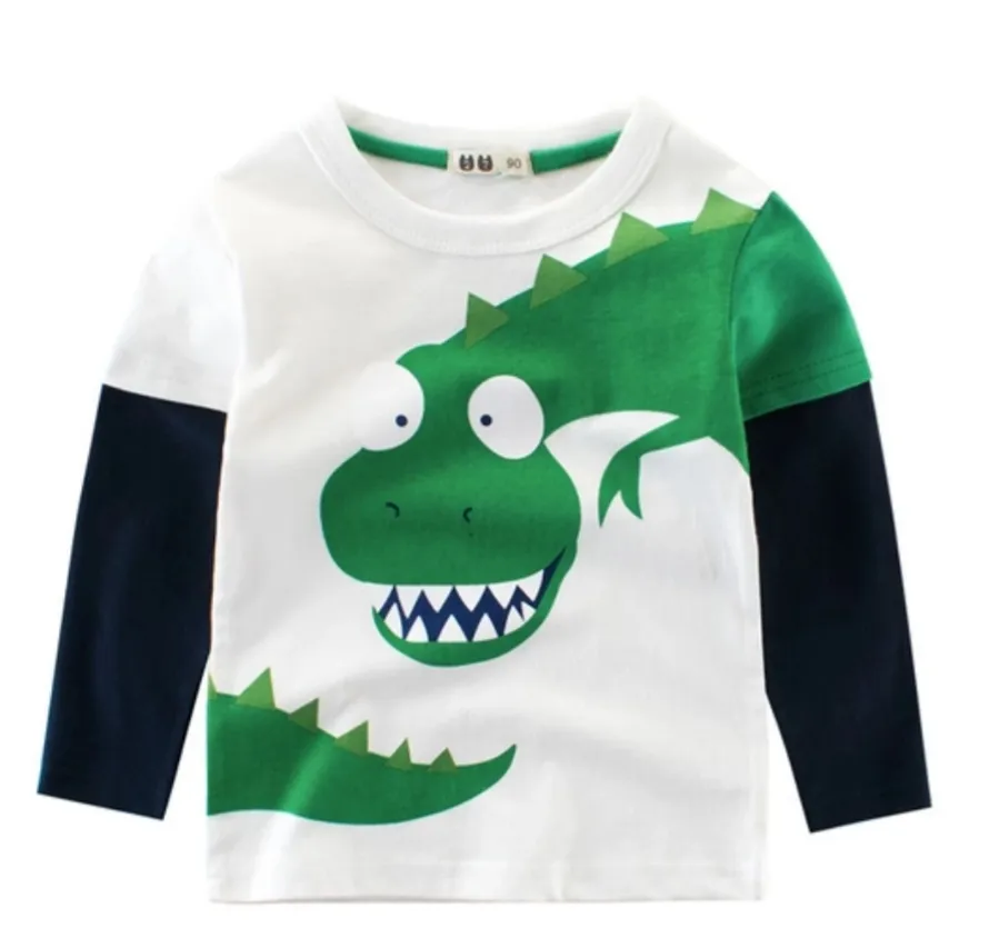 top baby Stylish 100% cotton high quality fabric O'Neck long Sleeve Kid's t-shirt Collection 2022 New designs Bangladesh