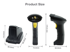 Auto Draadloze 1D Ccd <span class=keywords><strong>Barcode</strong></span> <span class=keywords><strong>Scanner</strong></span> Usb RS232 Met Oplaadstation En Geheugen X-6301B - Product Image 5