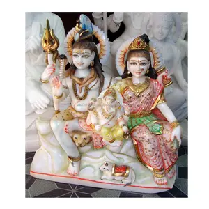 Mármore branco Shiva Parvati Murti