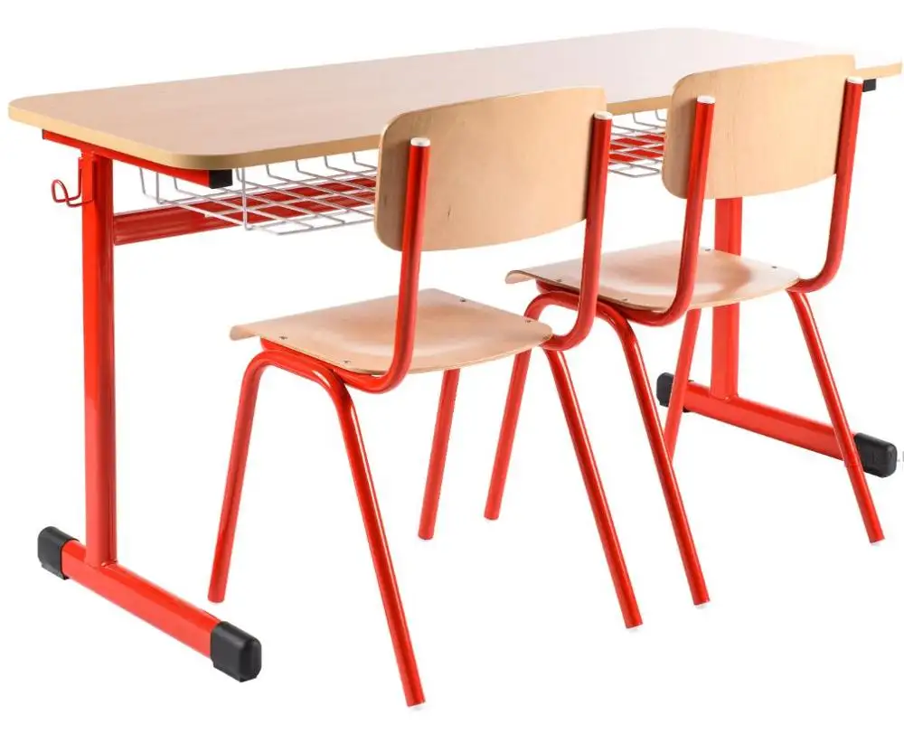Double High School Desk and Chair