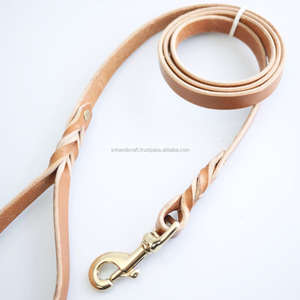 Correa de Cuero para Perro de 4 pies de Longitud Personalizada - Correa de Cuero Trenzada - Product Image 1