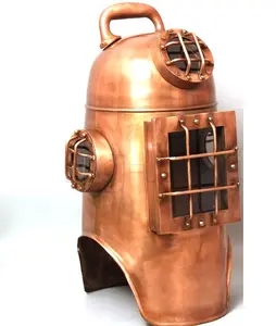 Vintage Brass & Copper Antique Reproduction Devi rs Diving Helmet antique 18" diving helmet deep sea divers reproduction .