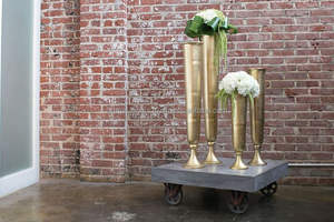 Vase à fleurs en aluminium de style moderne fait à la main nouveau pot de fleur en métal de style pour la décoration de mariage vase de sol - Product Image 4