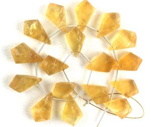 หินซิทรินธรรมชาติรูปแฟนซี,พลอยขรุขระสำหรับเจาะด้านข้างเครื่องประดับดิบประจำเดือนพฤศจิกายน - Product Image 1