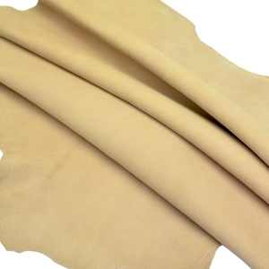 Cuero de ante de cabra genuino Acabado de grano Ecológico Suave Handfeel Color Beige Bolso para zapatos y ropa - Product Image 1