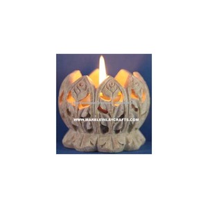 Home Decorative Soapstone Antique Candle Holder - Product Image 1