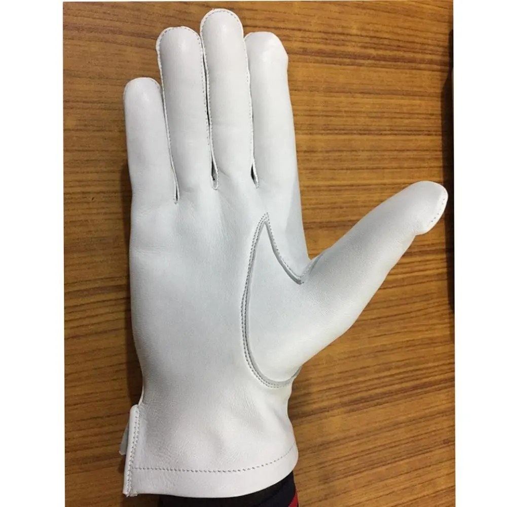 Best Verkopende Nieuwe Stijl Witte Geit Huid Lederen Politie Handschoenen Usa