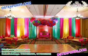 Arabian Mehndi Decoration Setup UAE Designer Wedding Mehandi <b>Stage</b> Decoration Royal Wedding Pakistani Sangeet <b>Stages</b> - Product Image 3