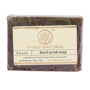 Ayurvedic Basil Scrub Soap Natural Exfoliating Skin Care Bar Deep Cleansing Refreshing Herbal Formula Private Label Bulk Supply - Product Image 2