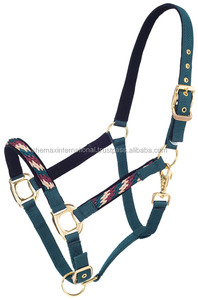Shemax International Horse Equestrian Nylon <b>Halters</b> with Poly Rope Overlay Model SI-2139 - Product Image 5