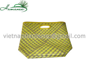 Elegante bolso de mano de paja de algas marinas naturales de verano para mujer Vietnam Hamanex 2017 - Product Image 2