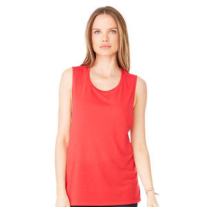 เบลล่า + ผ้าใบผู้หญิงไหลตักกล้ามเนื้อถังด้านบน-65% โพลี35% Viscose,ต่ำตัด Armholes และมาพร้อมกับโลโก้ของคุณ - Product Image 2