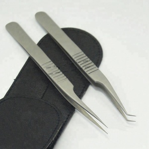 ชุด2ชิ้นแหนบขนตาเพื่อความงามสีเงินสีดำชุดที่ใช้เขียนคิ้วจำนวนรุ่นแหนบขนตา - Product Image 5