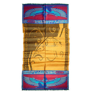 Antique Jacquard tissé brûlé Orange Jamavar Modal AZO gratuit écharpe à la mode longue longueur été coton châle Style traditionnel - Product Image 6