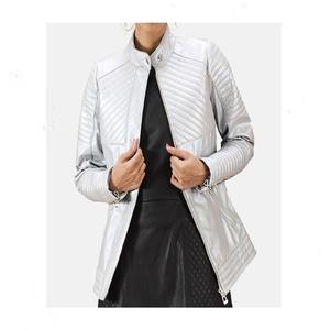 Fashion Dark Beige <b>Leather</b> Biker <b>Jacket</b> Sporty Look <b>Women</b> <b>Real</b> <b>Leather</b> Wholesale New Arrivals Customized Design - Product Image 1