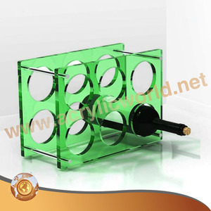 Exhibidor de Botellas de Vino Acrílico Ecológico de Alta Calidad, con Logotipo Personalizado para Publicidad, Certificado ISO9001, Transparente - Product Image 1