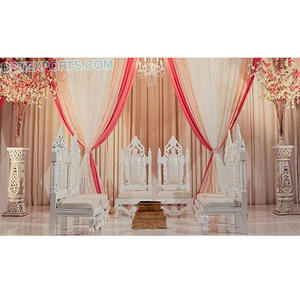 เก้าอี้เวดีแบบนั่งเตี้ยสำหรับงานแต่งงานแบบดั้งเดิม เก้าอี้มันดาปสำหรับงานแต่งงานแบบอินเดีย เก้าอี้มันดาปไม้สวยงามสำหรับงานแต่งงาน สหรัฐอเมริกา สหราชอาณาจักร - Product Image 1