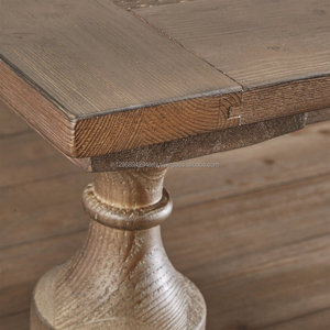 Mesa de centro de madera maciza para sala de estar, muebles para el hogar con acabado antiguo - Product Image 3