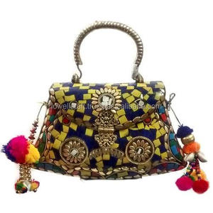 Bolso bandolera de Metal multicolor con asa de mano, bolso de noche para uso diario o de boda, monedero estampado - Product Image 1