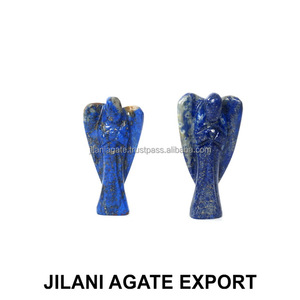Vente en gros de figurine de poche ange en Labradorite de style Jilani de 2 pouces AGATE sculptée pierre semi-précieuse artisanat pour le Feng Shui - Product Image 3