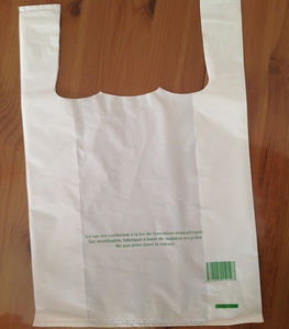 Logo personnalisé de haute qualité T-Shirt sac en plastique LDPE Stand up Pouch thermoscellage poignée taille personnalisée caractéristique antistatique - Product Image 4