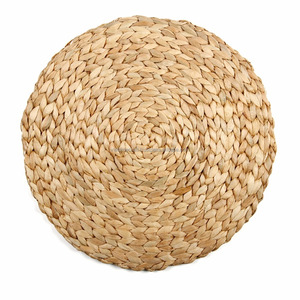 แผ่นรองจานสานมือจากผักตบชวา/แผ่นรองโต๊ะจากฟาง ขายส่ง - Product Image 4