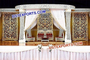 Mandap de mariage scintillant Ganesha, grand mandap de mariage, nouveau mandap américain pour les mariages hindous à Perth - Product Image 5