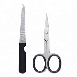 Ciseaux à ongles professionnels et ensemble de limes à ongles manucure outils de beauté-cisailles à cuticules en acier inoxydable pochette en cuir mini manucure - Product Image 1