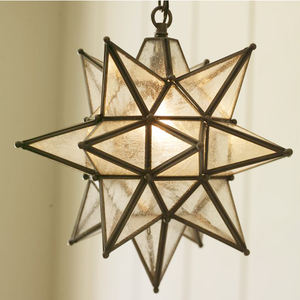 Linterna colgante con forma de estrella de diseño atractivo, acabado antiguo marrón para el hogar y el jardín, decoraciones de boda, los mejores precios - Product Image 5