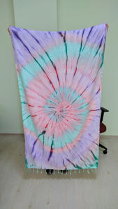 Tiedye Pestemal <b>Turkish</b> <b>Towel</b> Hand Dyed Tie Dye Collection Hammam Hamam Peshtemal Pestamal Peshtamal Batik Fouta Pareo - Product Image 4