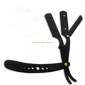 Navaja de Afeitar de un Solo Filo, Plegable, de Acero Inoxidable, Recta, para Barbería - Product Image 2