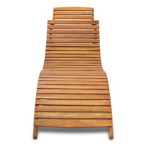 Sun Lounge plegable de madera al aire libre para juegos de jardín - Product Image 1
