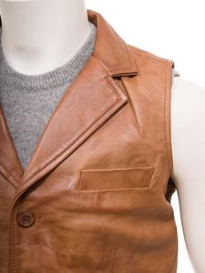 Chaleco de Cuero Industrial de Doble Tono de Alta Gama para Motociclistas, Primavera-Verano 2026, Sin Técnica de Impresión de Terciopelo - Product Image 3