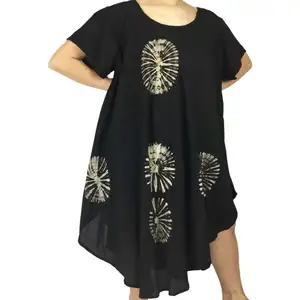 Iyara женская блузка с коротким рукавом и «вареный» летнее платье Пляжная накидка