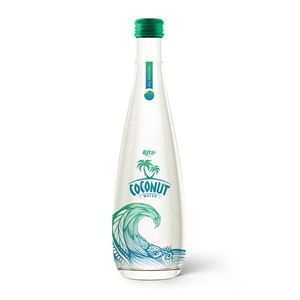 Eau de coco pétillante certifiée Halal au goût de pêche, 290 ml, avec pulpe, purée, bouteille en verre traitée - Product Image 3