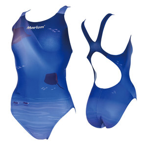 ชุดว่ายน้ำวันพีซเซ็กซี่สำหรับผู้หญิง ลายสัตว์ ระบายอากาศ กันน้ำ MARIUM ผ้าสแปนเด็กซ์/โพลีเอสเตอร์ แห้งเร็ว - Product Image 1