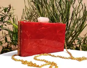 Venda imperdível bolsa de mão em resina carteira antiga para mulheres bolsa de mão de qualidade de tendência preço acessível por LUXO ARTESANATO