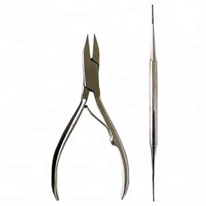 Instruments de podologie podologique en acier inoxydable Ensemble de coupe-ongles 2 pièces pour soins personnels avec coupe lisse - Product Image 2