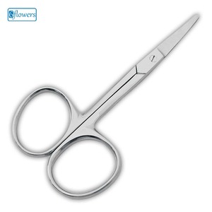 Ciseaux pour bébés de qualité industrielle Vis fixe Petit manche en acier Cisaillement de broderie Type à bord lisse avec emballage personnalisé - Product Image 1