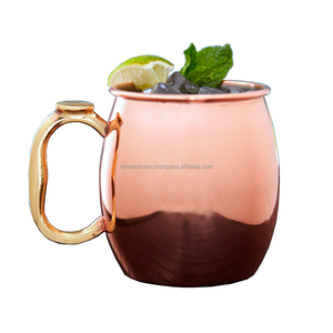 Taza de cobre altamente demandada con mango de latón decorativo Fabricante y mayorista de productos de cobre - Product Image 4