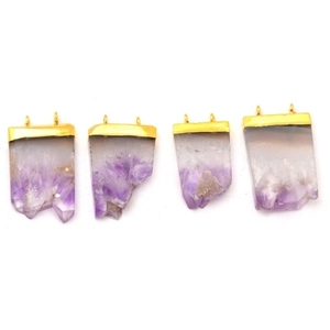 จี้แต่งงานพลอยมาลาไคต์ทรงธรรมชาติชุบเงิน - Product Image 3