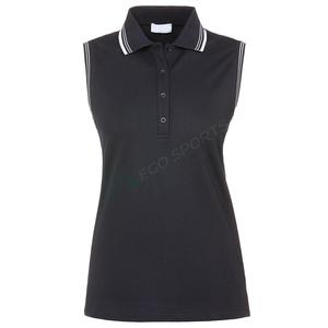 Camisa de Golf personalizada para mujer, Top de poliéster sin mangas, 100% poliéster, informal - Product Image 4