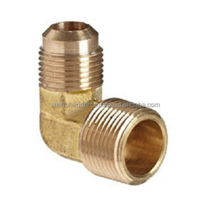 Latón de Alta Calidad 90 °   Conector de Codo Macho Tipo Flare, Suministro Directo de Fabricante Indio de Herrajes - Product Image 1
