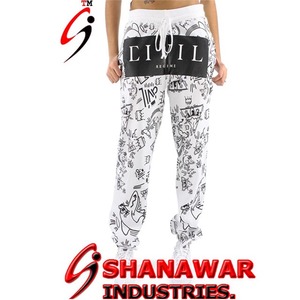 Pantalon de survêtement d'hiver pour femmes avec logo personnalisé Vente en gros Qualité Gym Running Track Pantalon Peint Décoration Jogger - Product Image 3