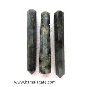 Natural Faceted Quartz Agate Labrodolite Obelisk <b>Crystal</b> <b>Wand</b> Semi-Precious Stone Crafts Gemstones - Product Image 1